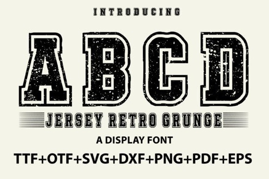 Jersey Retro Grunge Font
